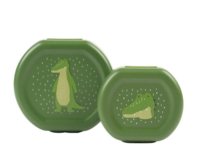 2 Cajas para Snacks con Clip Mr. Alligator