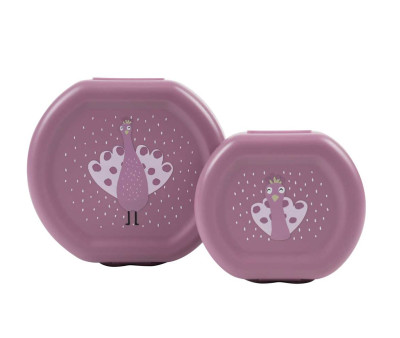 2 Cajas para Snacks con Clip Mrs. Peacock