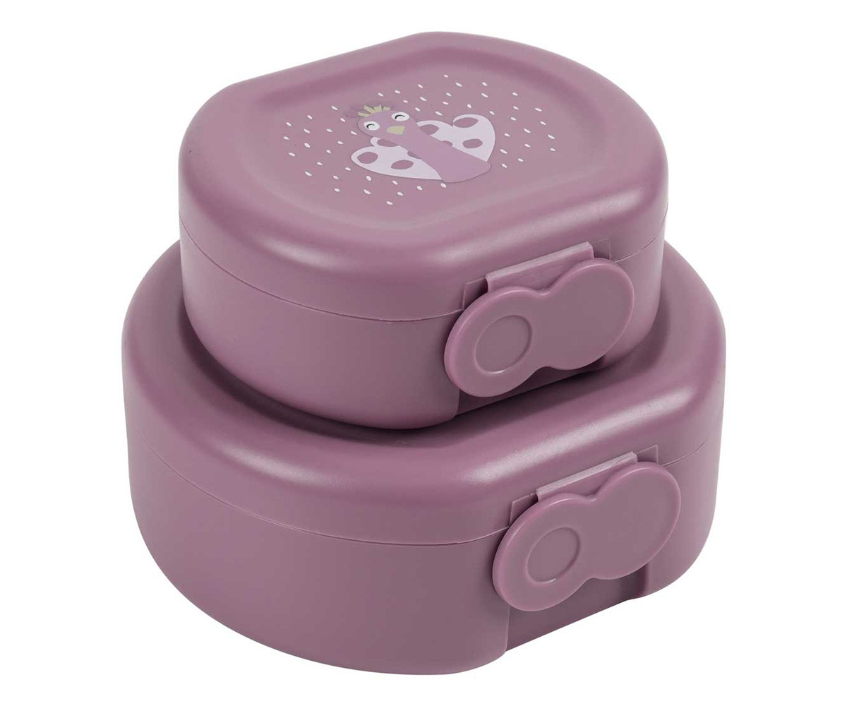 2 Cajas para Snacks con Clip Mrs. Peacock