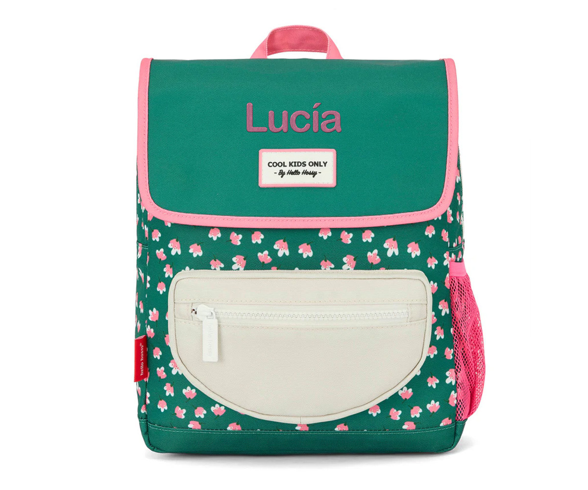 Mochila Escolar Solapa Garden Joy Personalizable