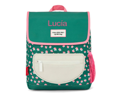 Mochila Escolar Solapa Garden Joy Personalizable