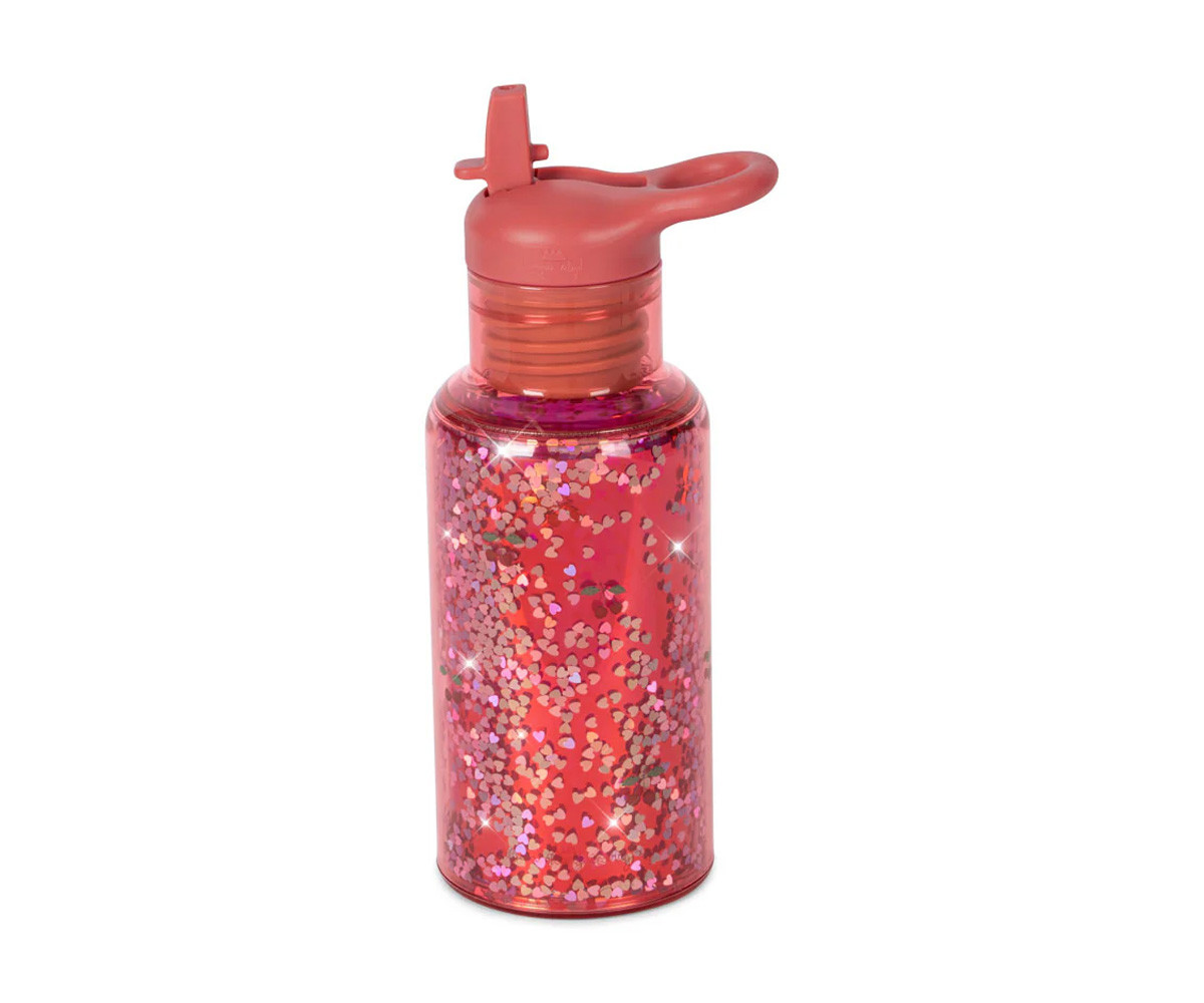 Borraccia Plastica Cherry Glitter Cannuccia 400 ml