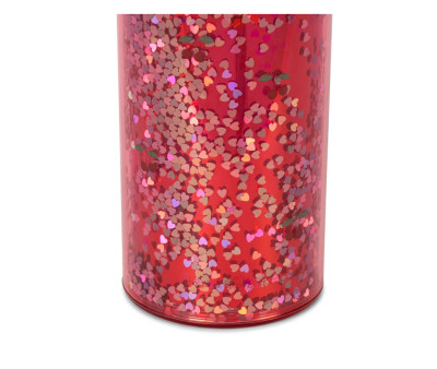 Borraccia Plastica Cherry Glitter Cannuccia 400 ml