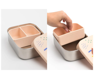 Lunch Box Acciaio con Vaschetta Cherry Pop