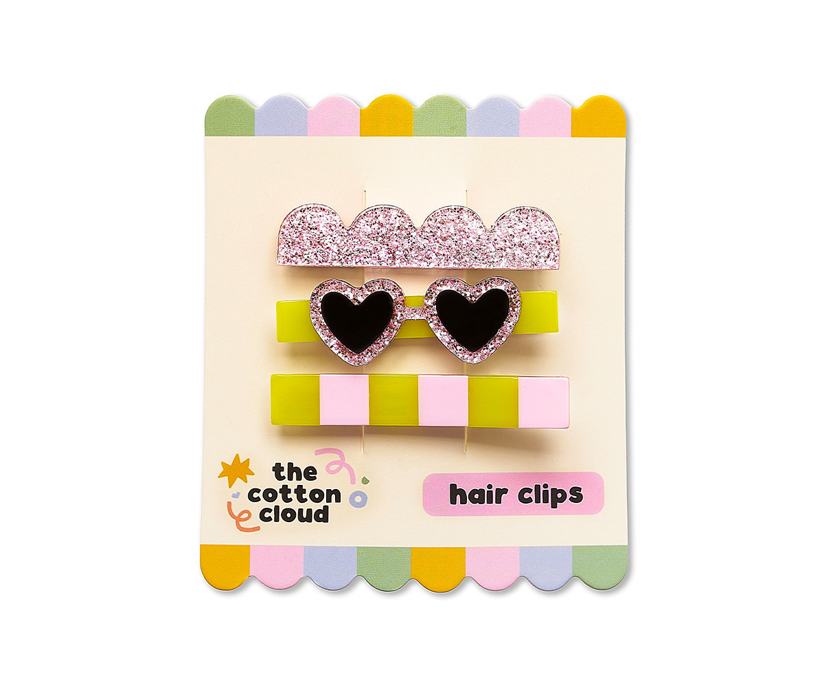 3 Fermagli per Capelli Club Soleil