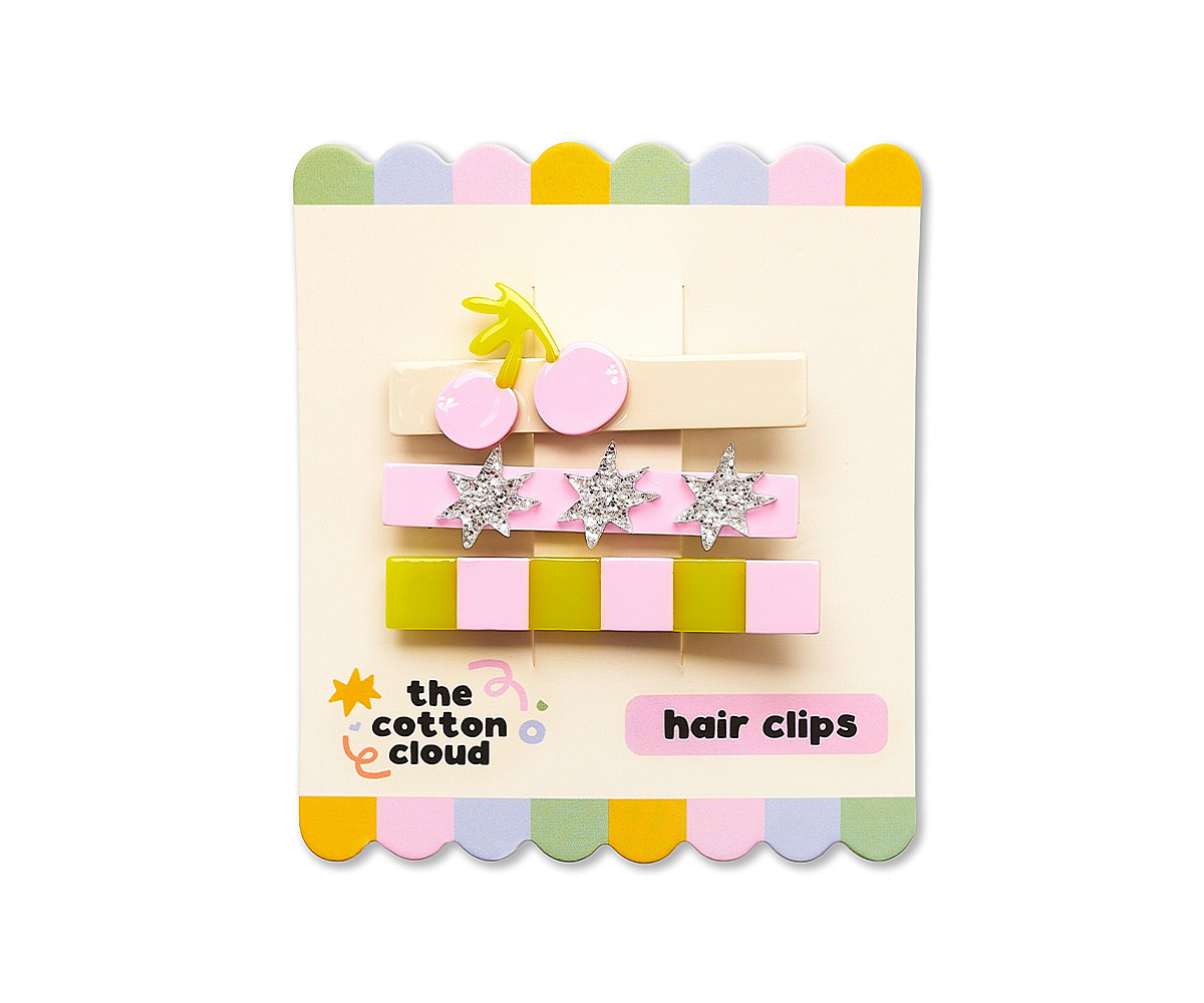 3 Fermagli per Capelli Cherry Pop