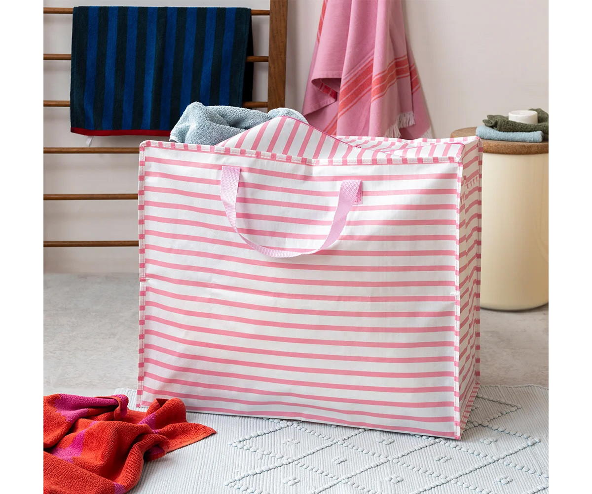 Borsa Riutilizzabile Jumbo Pink Stripes