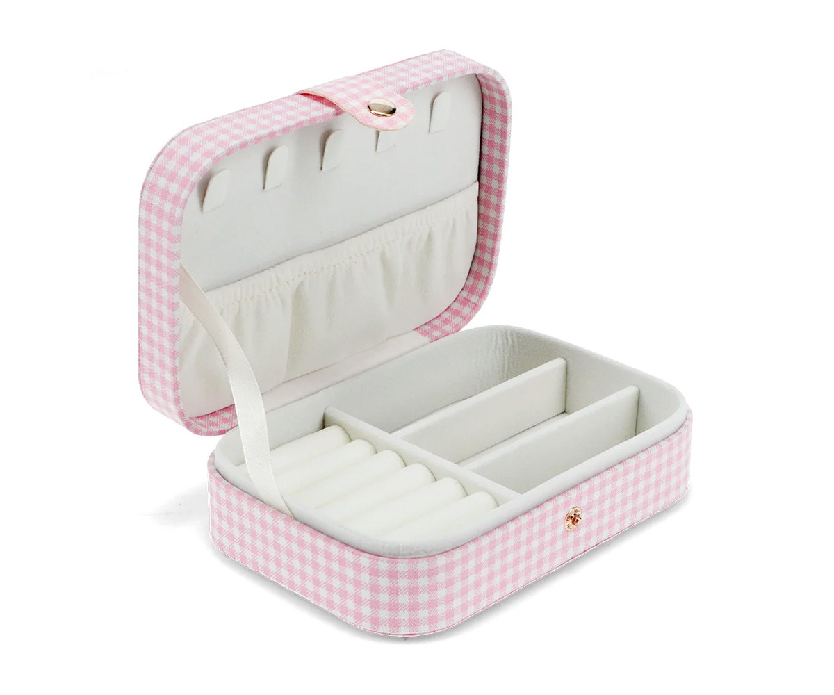 Joyero Pink Gingham Cherry