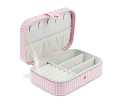 Joyero Pink Gingham Cherry