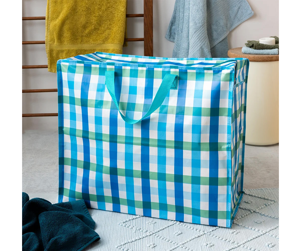 Bolsa de Almacenaje Jumbo Blue Gingham