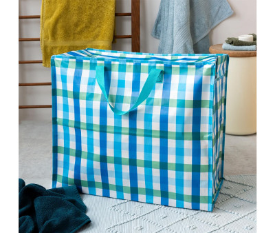 Bolsa de Almacenaje Jumbo Blue Gingham