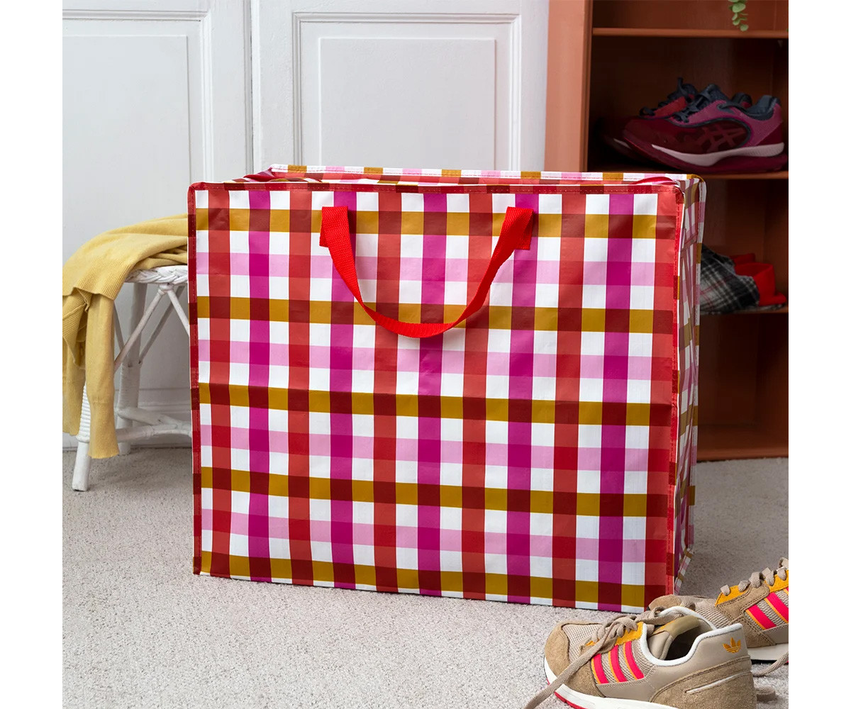 Bolsa de Almacenaje Jumbo Pink Gingham