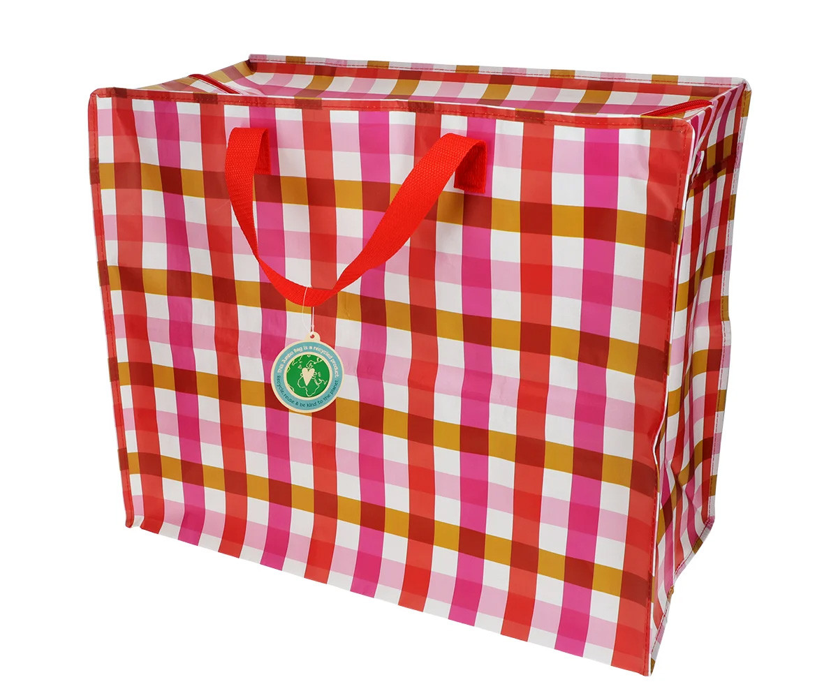 Bolsa de Almacenaje Jumbo Pink Gingham