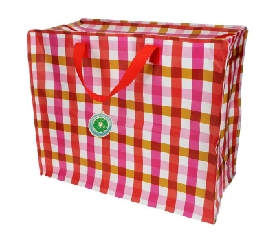 Bolsa de Almacenaje Jumbo Pink Gingham