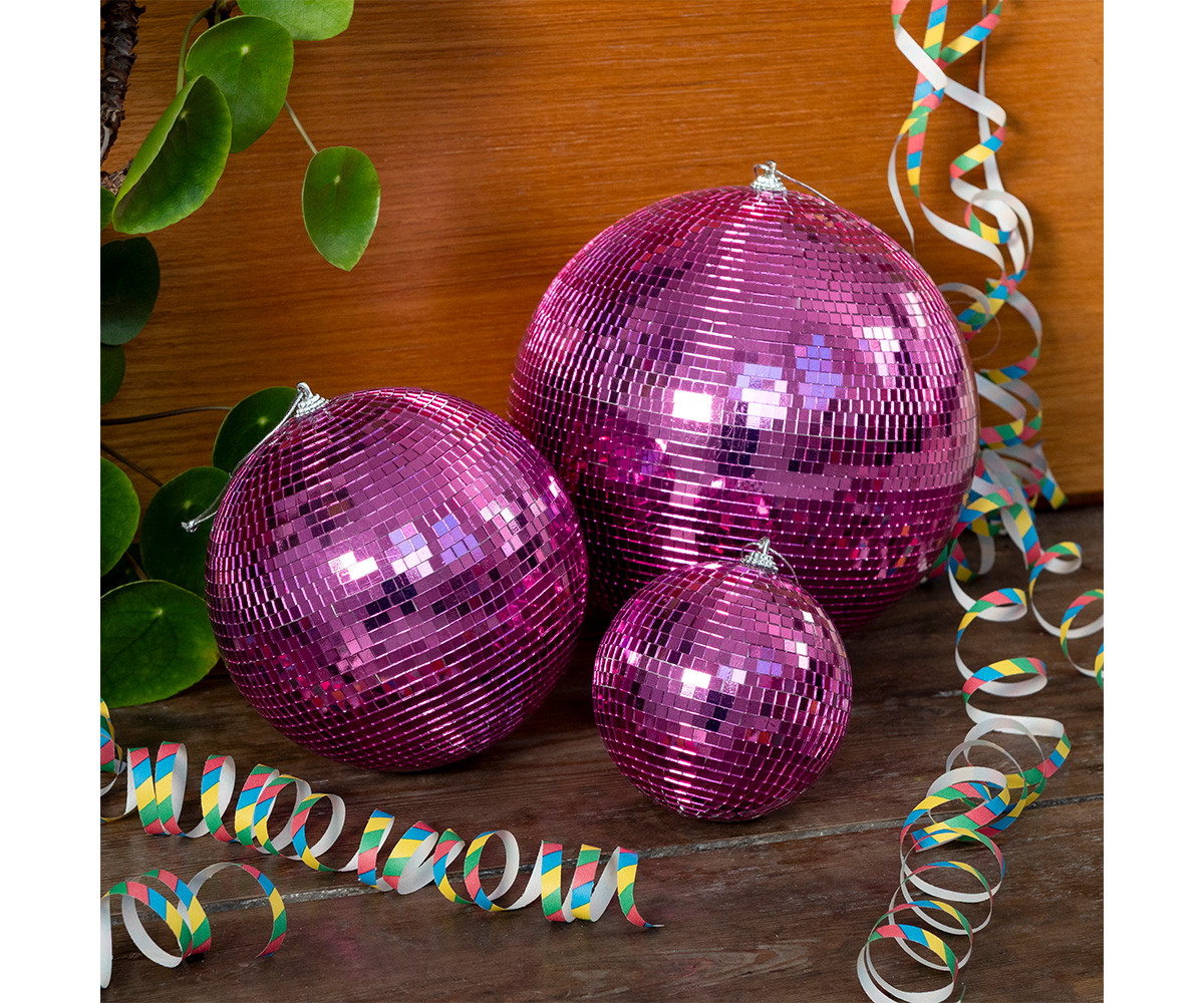 Palla da Discoteca da Appendere Pink 20 cm