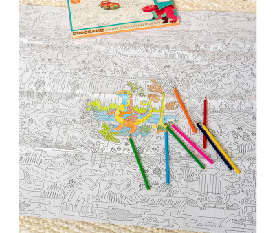 Poster da Colorare Baby Dinos con Matite