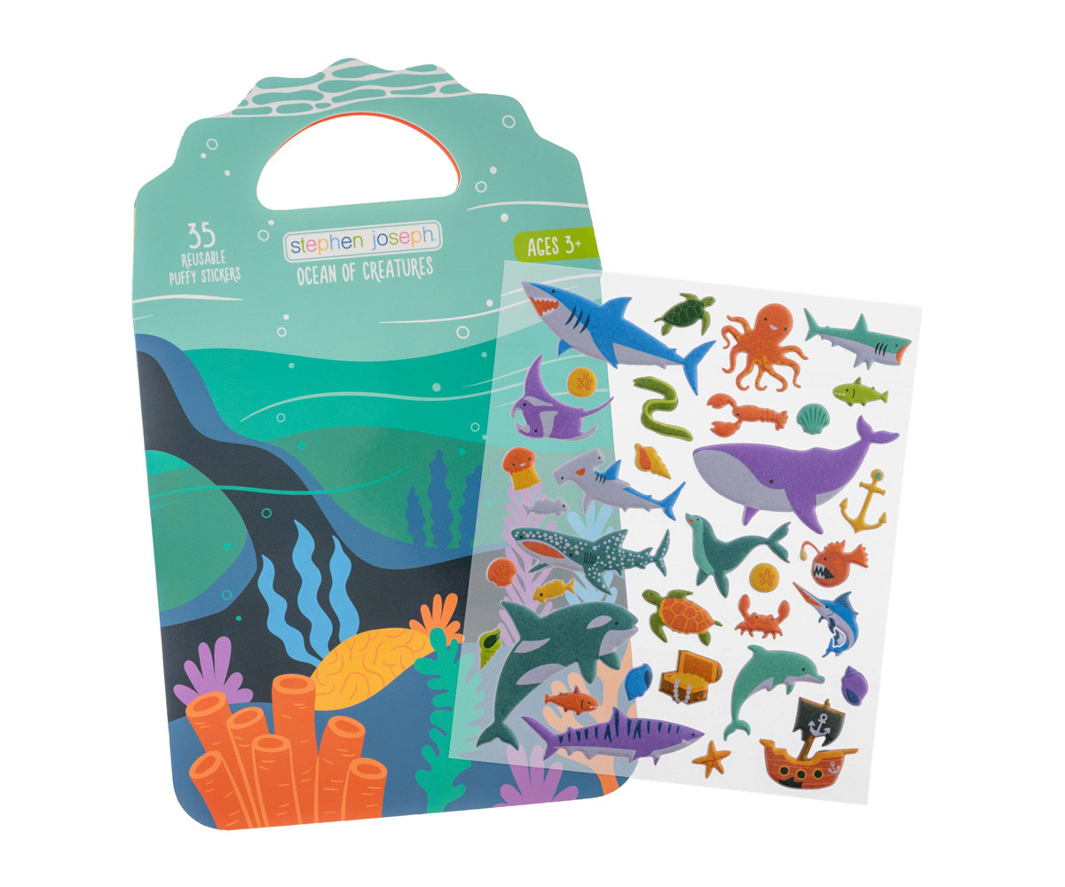 Libro de Pegatinas de Gel Reutilizables Tiburón