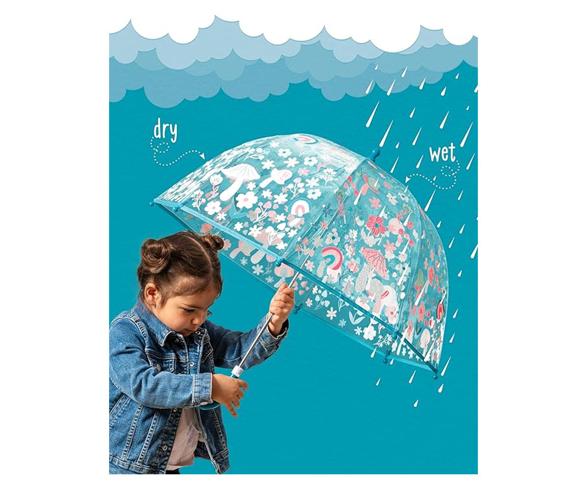 Paraguas Transparente Cambia Color Construction