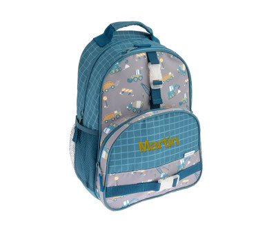 Mochila Escolar All Over Construction Personalizable