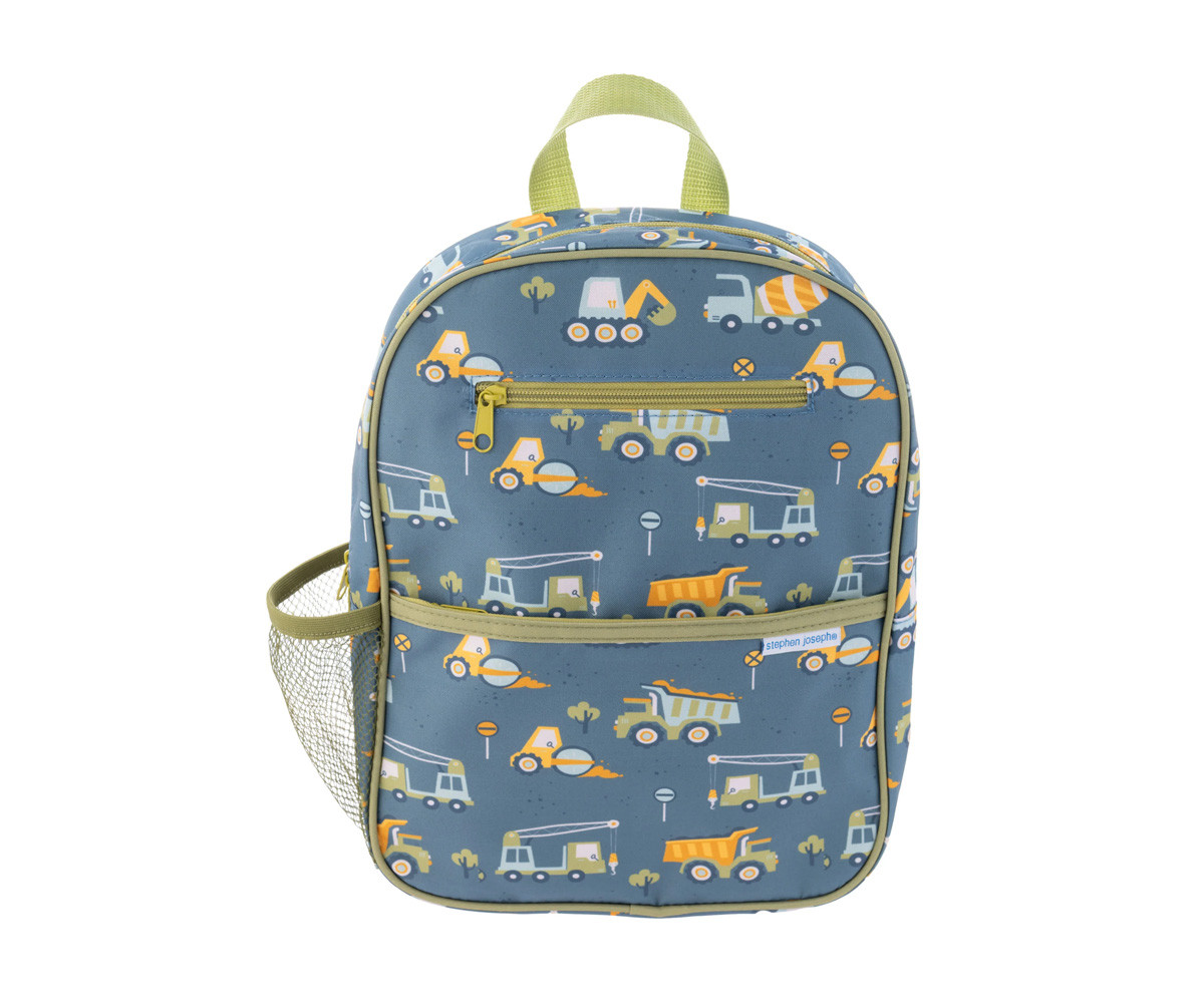 Mochila Junior Blue Construction Personalizable