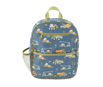 Mochila Junior Blue Construction Personalizable