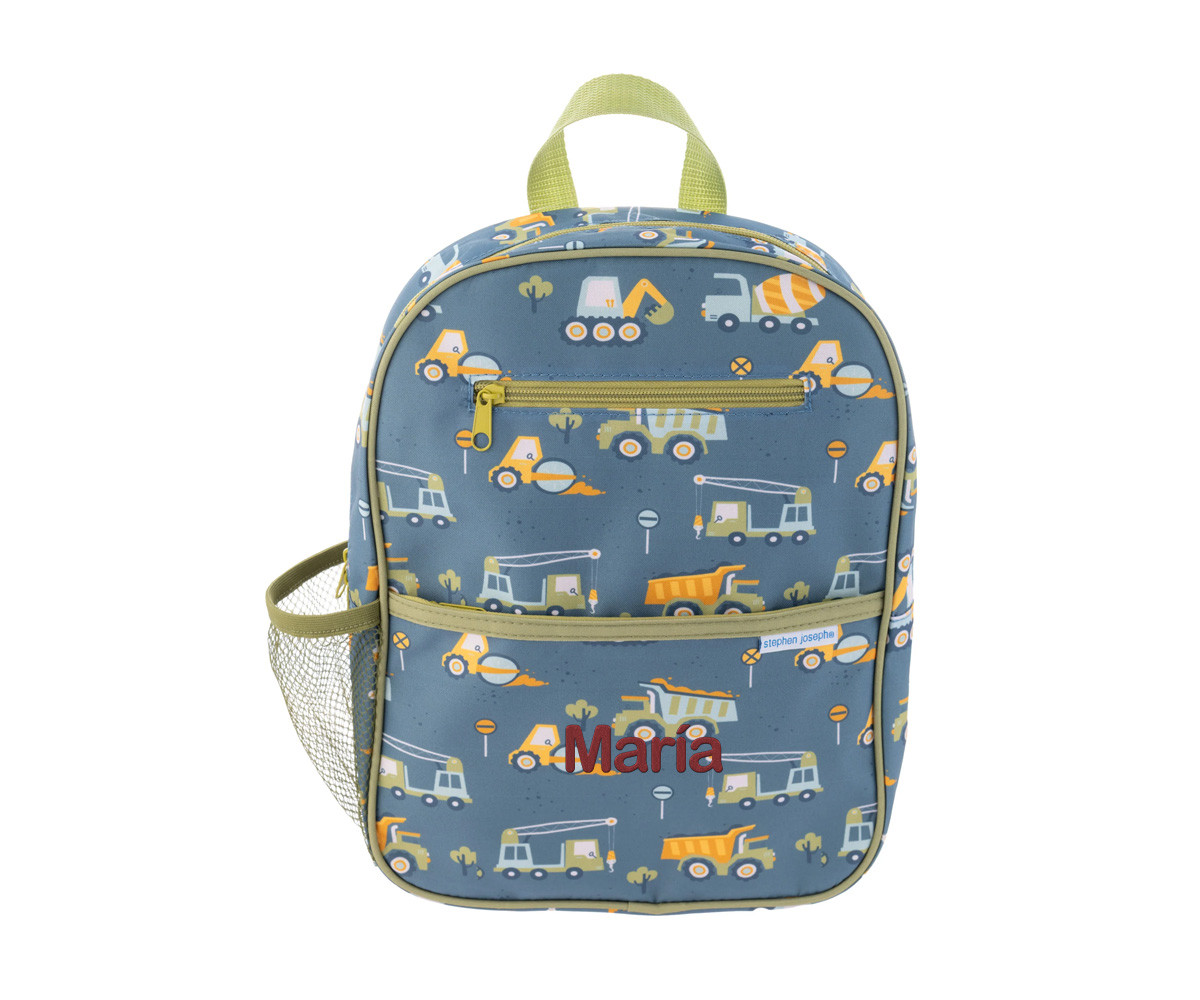 Mochila Junior Blue Construction Personalizable