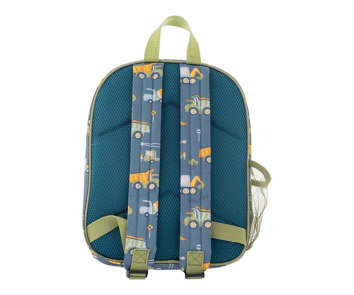 Mochila Junior Blue Construction Personalizable