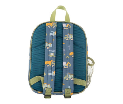 Mochila Junior Blue Construction Personalizable