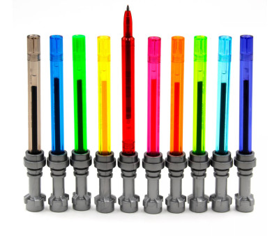 10 Bolígrafos de Gel LEGO® Stars Wars Sable de Luz