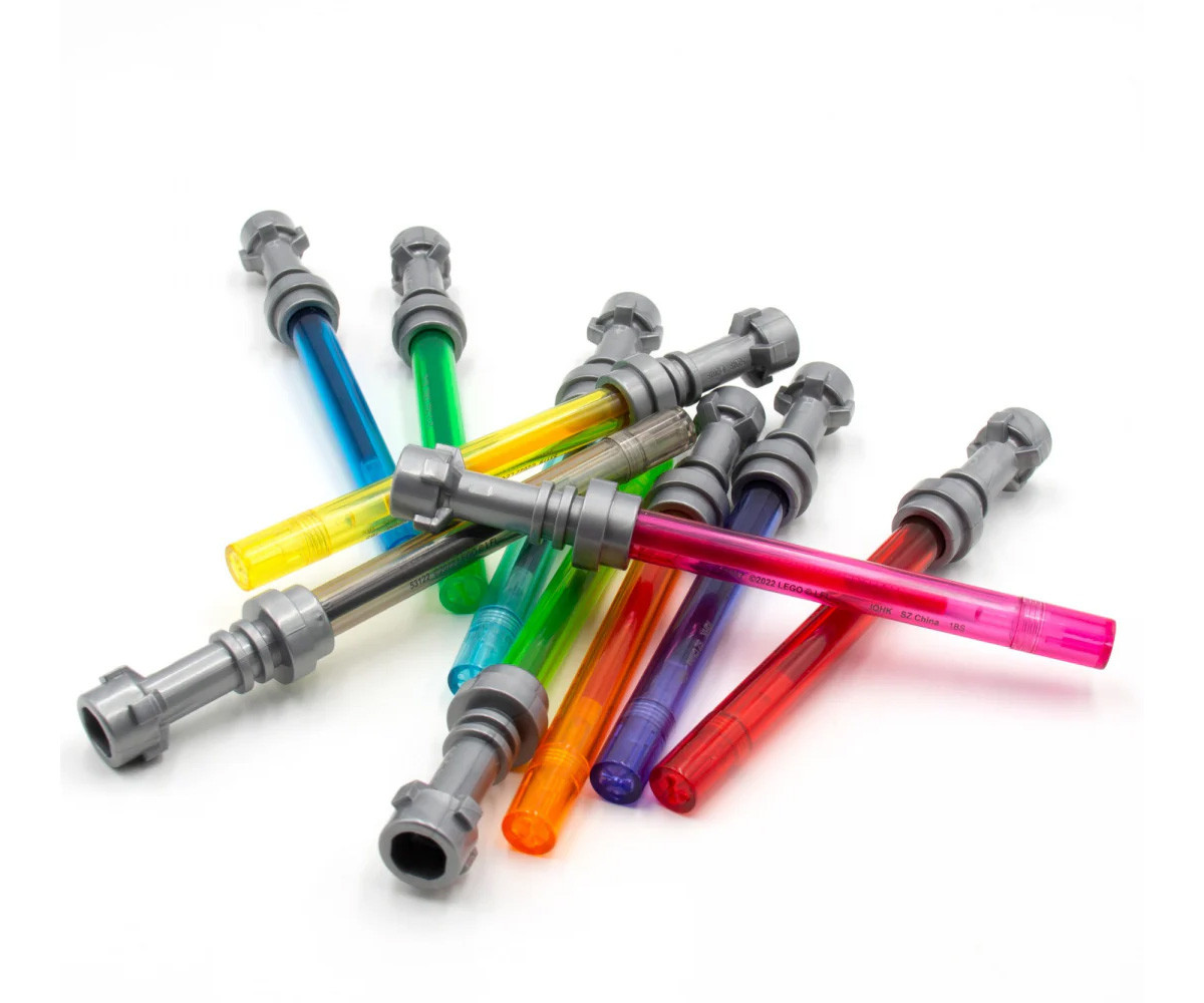 10 Bolígrafos de Gel LEGO® Stars Wars Sable de Luz