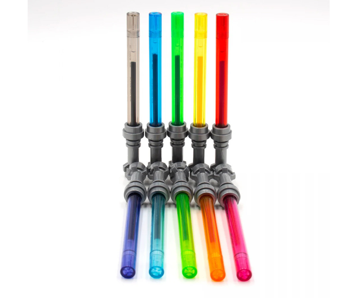 10 Bolígrafos de Gel LEGO® Stars Wars Sable de Luz