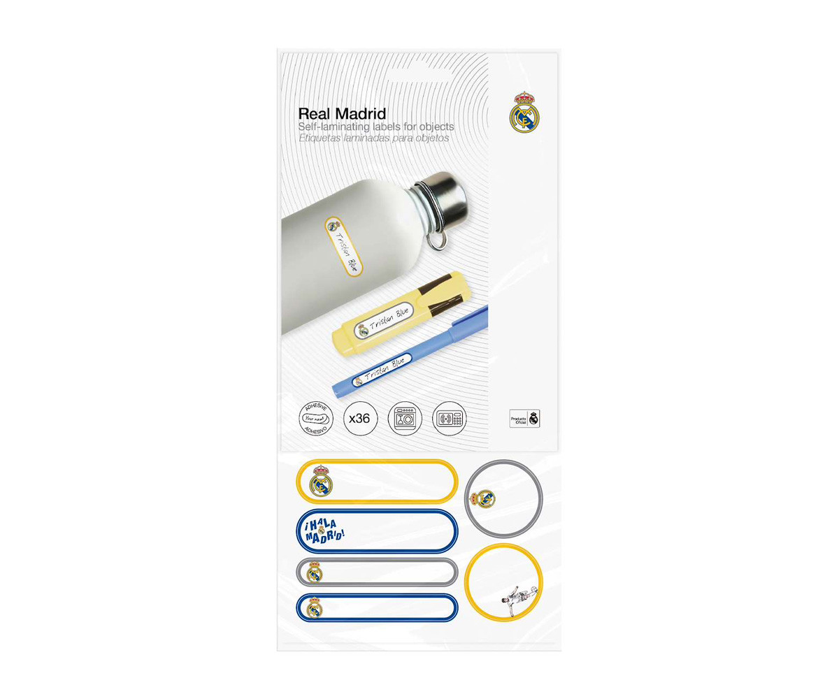 Etichette Adesive Laminate per Oggetti Mine Real Madrid