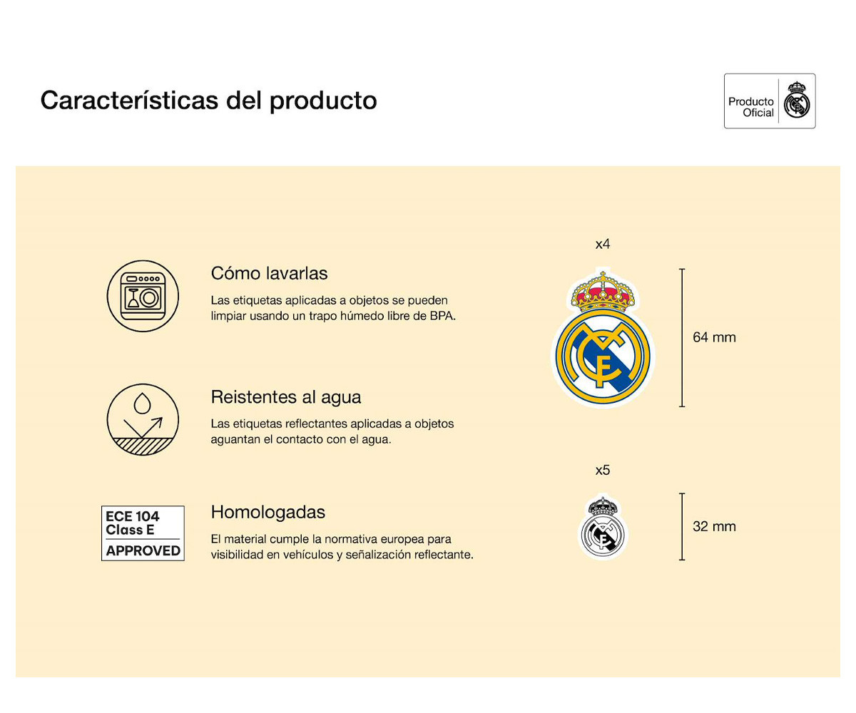 Etichette Riflettenti Real Madrid