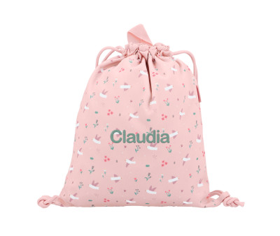 Sacca-Zaino Tela Tutete Blossom Birds Personalizzabile