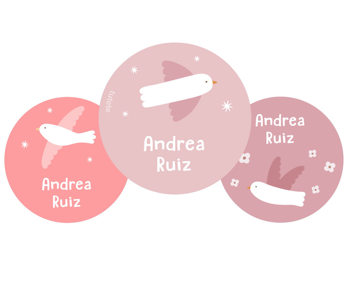 Pack 3 Distintivi Personalizzati Blossom Birds