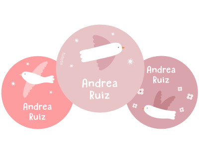Pack 3 Distintivi Personalizzati Blossom Birds