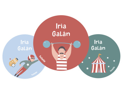 Pack 3 Distintivi Personalizzati Circus Show