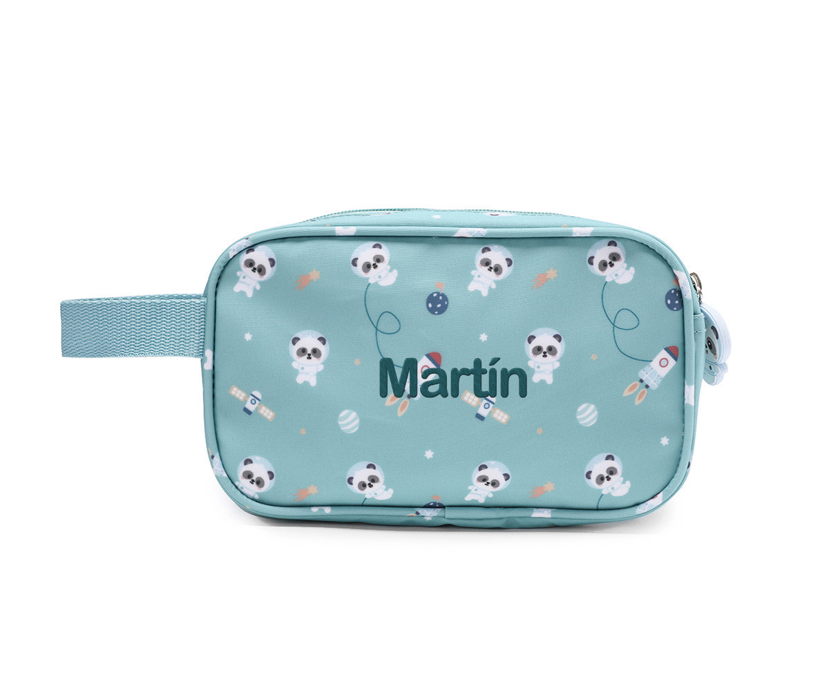 Trousse de Toilette Pandas in Space Personnalisable