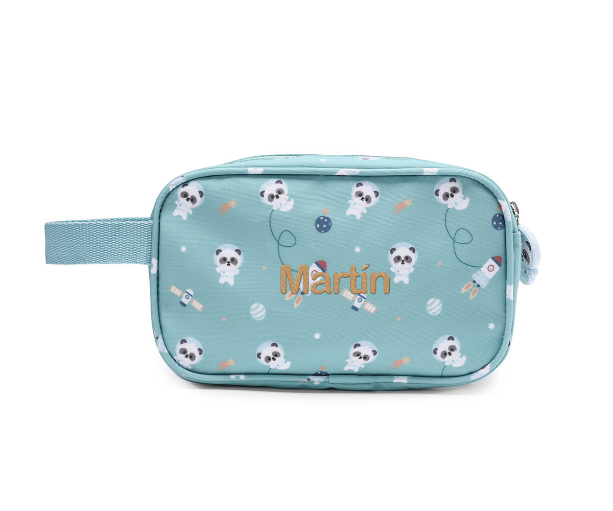 Trousse de Toilette Pandas in Space Personnalisable