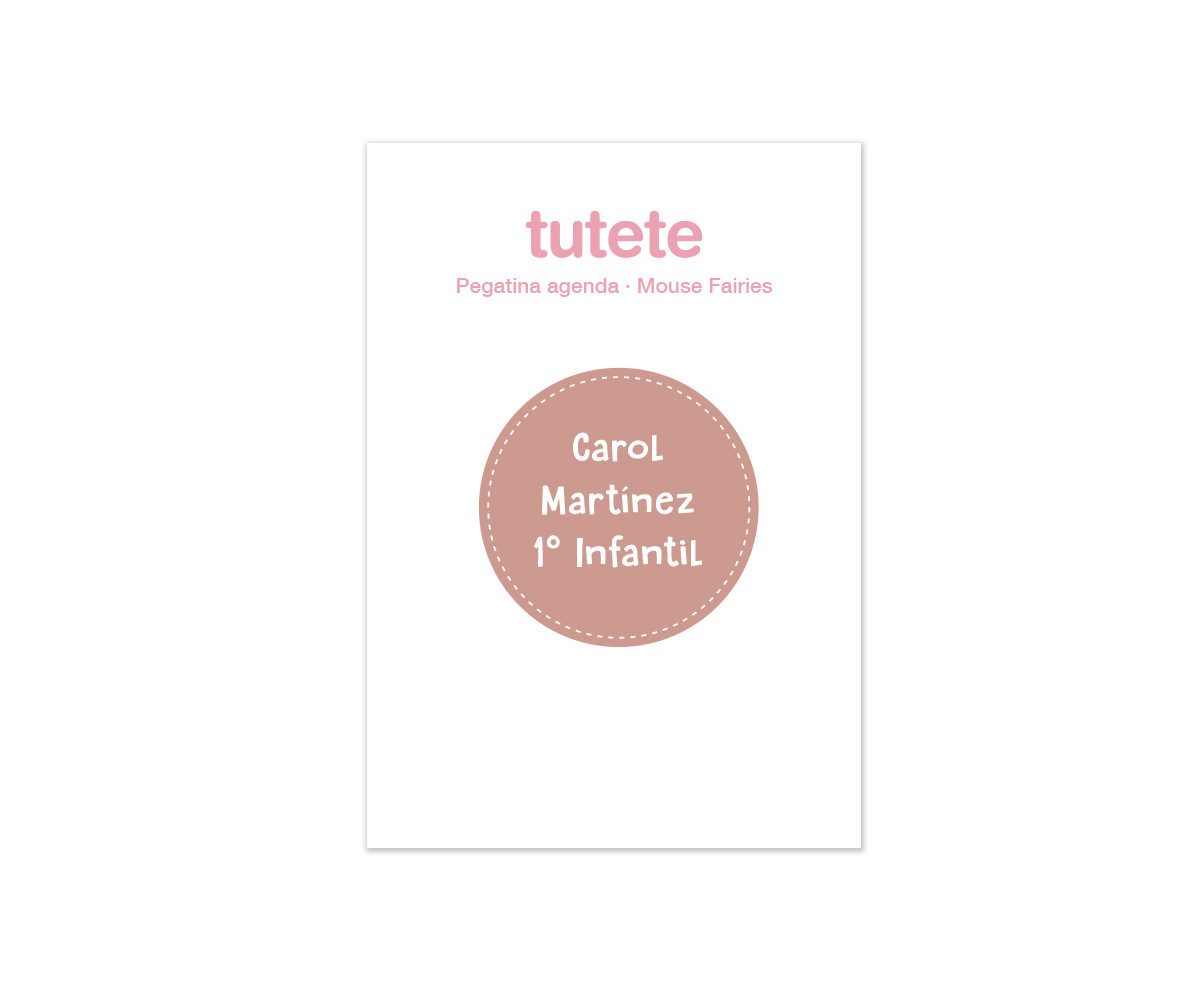 Pequeña Agenda Guardería Personalizable Mouse Fairies