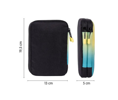 Astuccio Plumier Doppio Sunset Black Completo