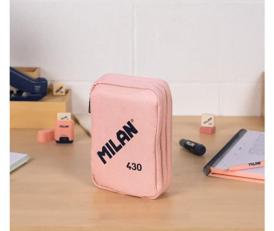 Astuccio Plumier Triplo Completo Rosa MILAN 430 since 1918