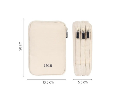 Astuccio Plumier Triplo Completo Beige MILAN 430 since 1918