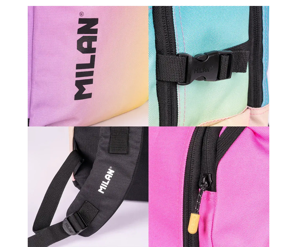 Mochila Escolar Sunset Negro Personalizable