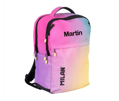 Mochila Escolar Sunset Negro Personalizable