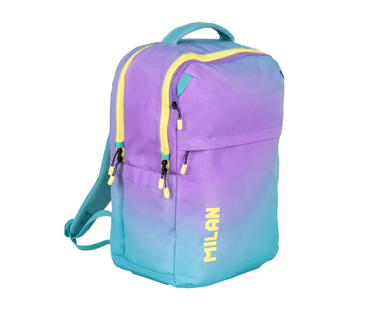 Mochila Escolar Sunset Turquesa Personalizable