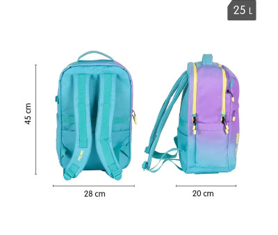 Mochila Escolar Sunset Turquesa Personalizable