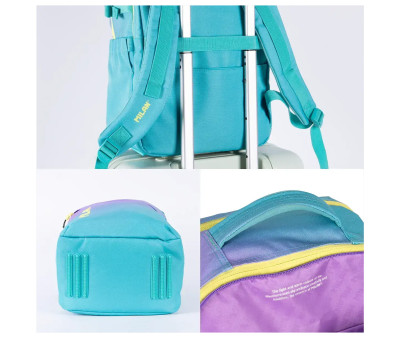 Mochila Escolar Sunset Turquesa Personalizable
