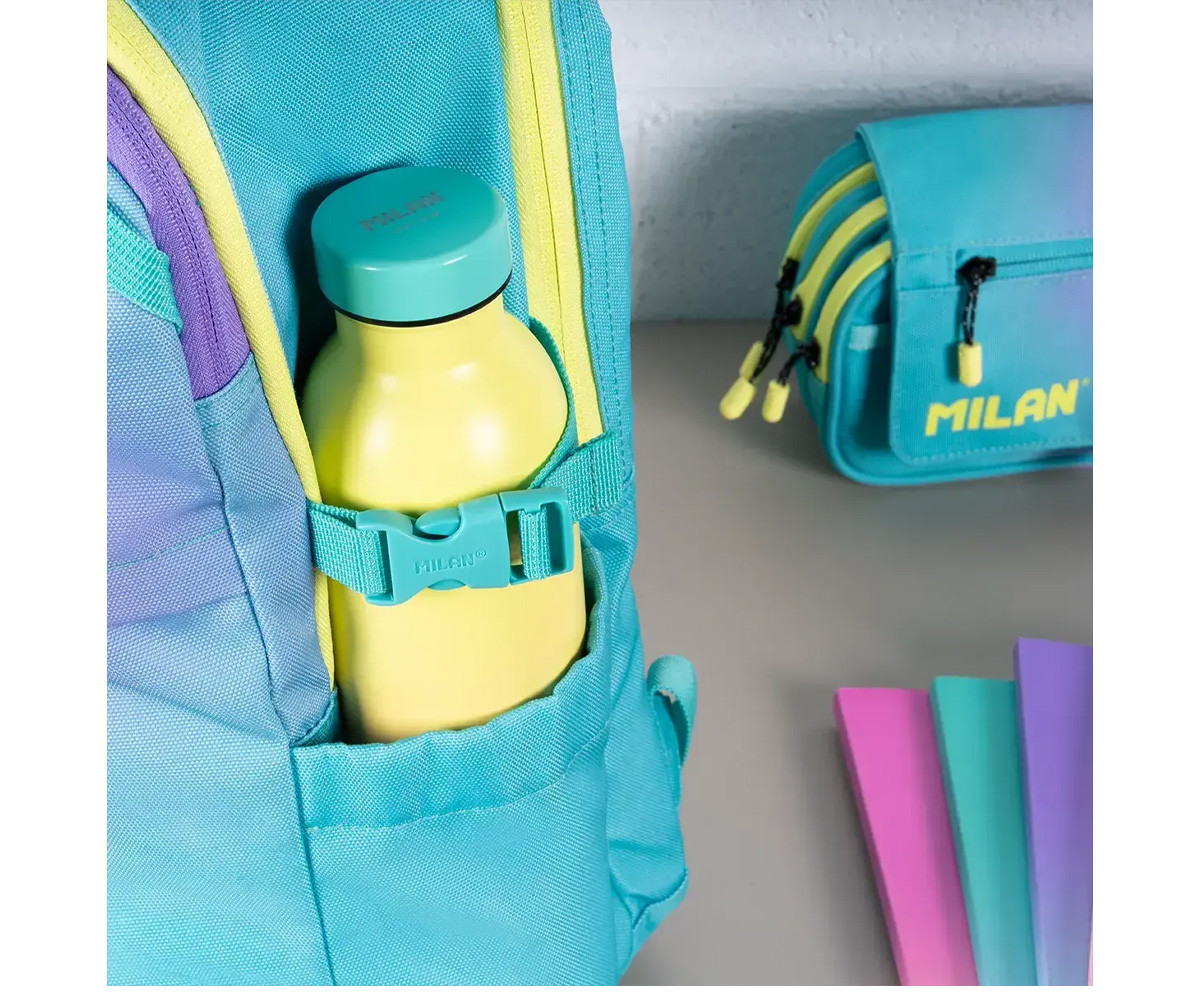 Mochila Escolar Sunset Turquesa Personalizable