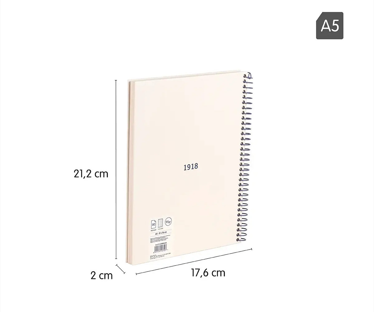 Quadero Spirale A5 Beige MILAN 340 Since 1918